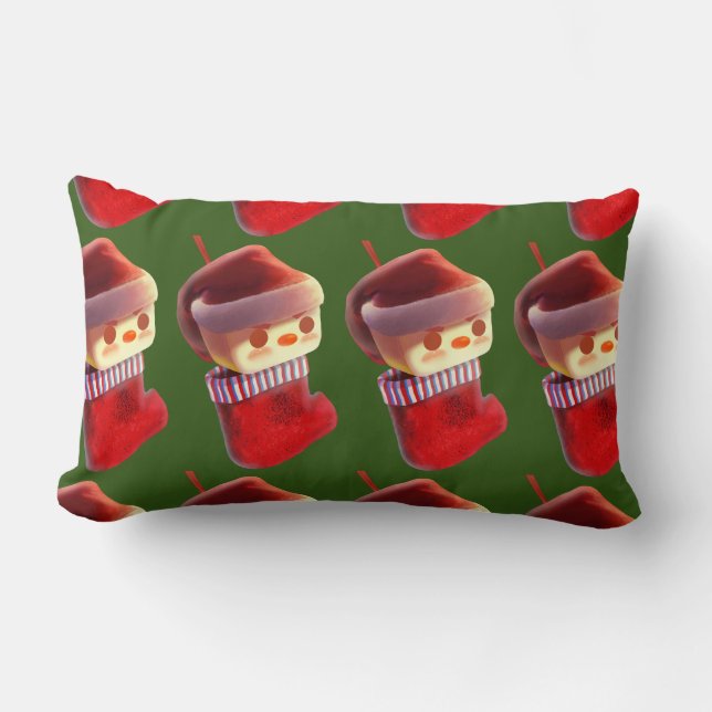 Weihnachts-Strumpf Lendenkissen (Vorderseite)