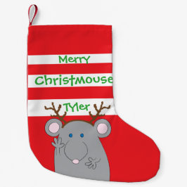 Weihnachts-Strumpf "Merry Christmouse" Kleiner Weihnachtsstrumpf