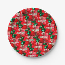 Weihnachts-Strumpf-Papier-Teller