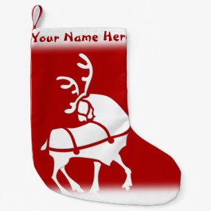 Weihnachts-Strumpf Personalisiert Rentier-Strumpf Kleiner Weihnachtsstrumpf