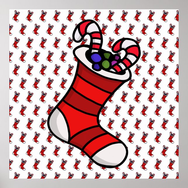 Weihnachts-Strumpf Poster (Vorne)