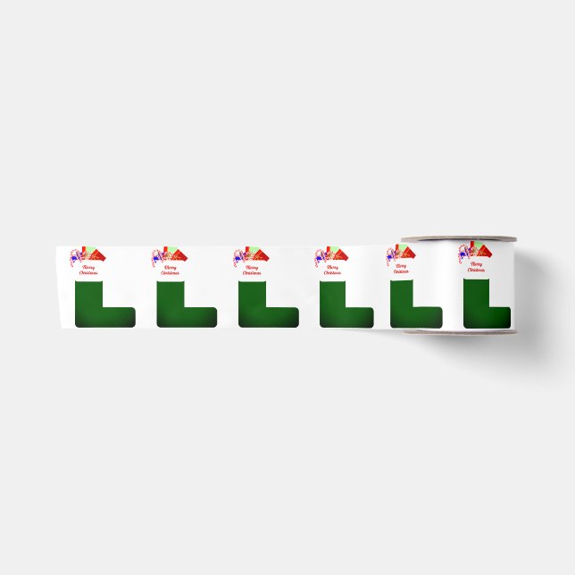 Weihnachts-Strumpf Ribbon Satinband (Vorderseite)
