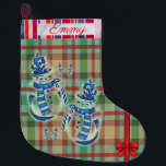 Weihnachts-Strumpf, Snowman Red Pepper Yellow Larg Großer Weihnachtsstrumpf<br><div class="desc">Weihnachten Strumpf Dieser maßgeschneiderte Weihnachtsfest-Strumpf ist für die kleineren Geschenke des Weihnachtsmanns attraktiv. Etwas für alle,  Maria lurdis afonso,  https://www.zazzle.com/succeedinbeautybarb</div>
