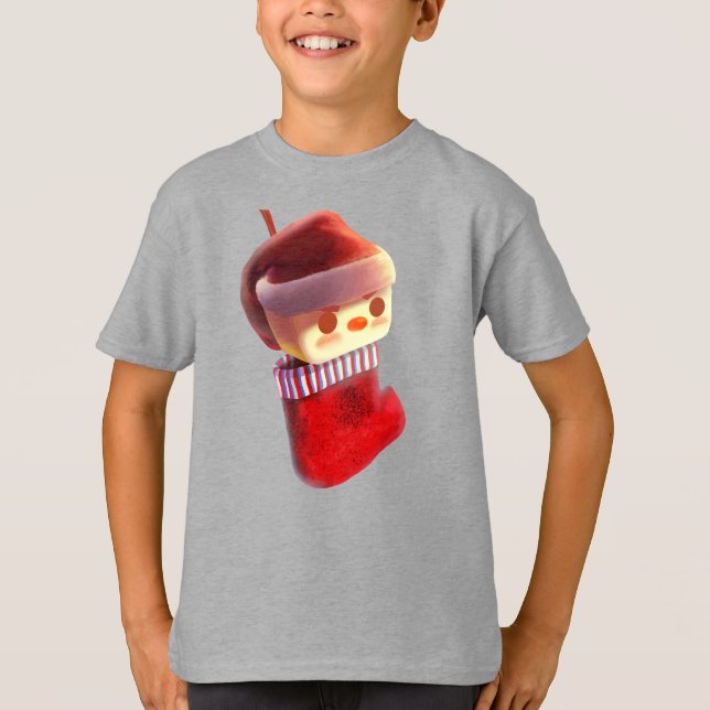Weihnachts-Strumpf T-Shirt (Vorderseite)