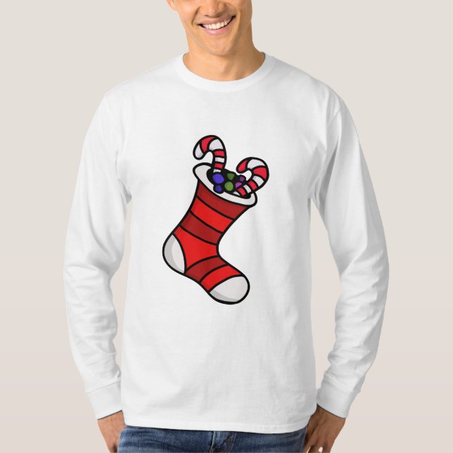 Weihnachts-Strumpf T-Shirt (Vorderseite)