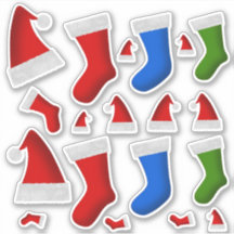Weihnachts-Strumpf und Weihnachts-Weihnachtsmannmü