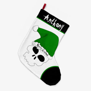 Weihnachts-Strumpf von Santa Skull Großer Weihnachtsstrumpf