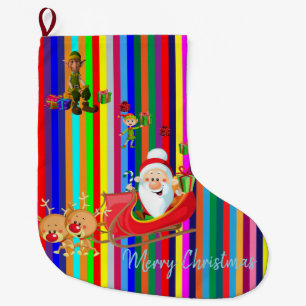 Weihnachts-Strumpf, Weihnachtself-Rentierstreich Großer Weihnachtsstrumpf