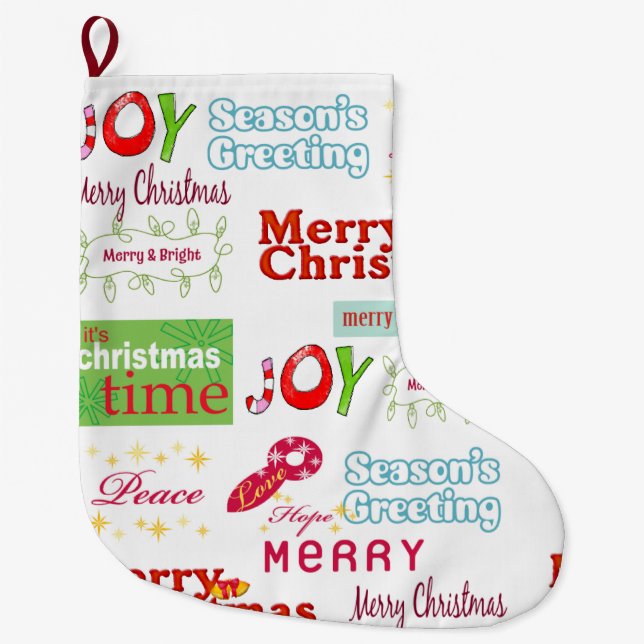 Weihnachts-Strumpf, Weihnachtsgrüße Großer Weihnachtsstrumpf (Vorderseite)