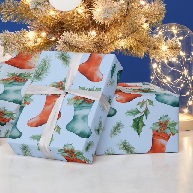 Weihnachts-Strumpf WinterBerge Weihnachten Geschenkpapier (Feiertage)