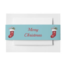 Weihnachts-Strümpfe auf Blue & Merry Weihnachtstex Einladungsbanderole