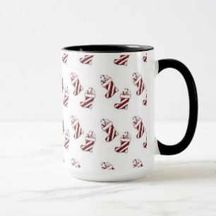 Weihnachts-Strümpfe Kaffeezubereitung Tasse