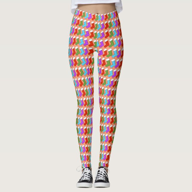 Weihnachts-Strümpfe Leggings (Vorderseite)