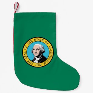 Weihnachts-Strümpfe mit der Fahne des Staat von Wa Kleiner Weihnachtsstrumpf