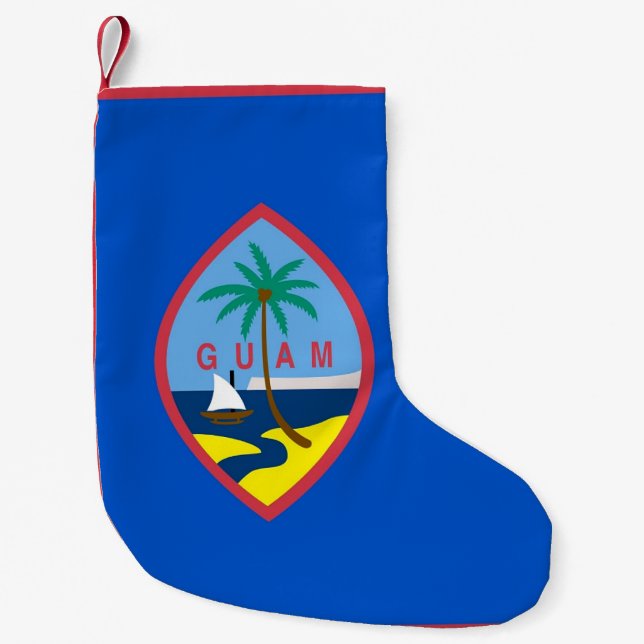 Weihnachts-Strümpfe mit der Fahne von Guam, USA Kleiner Weihnachtsstrumpf (Vorderseite)