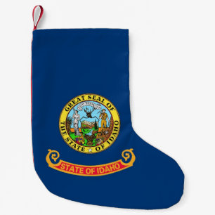 Weihnachts-Strümpfe mit der Fahne von Idaho, USA Kleiner Weihnachtsstrumpf