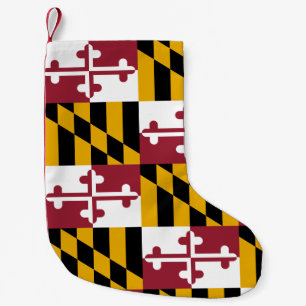 Weihnachts-Strümpfe mit der Fahne von Maryland, US Kleiner Weihnachtsstrumpf