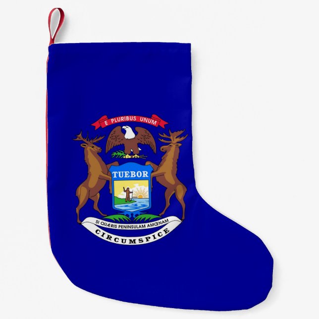 Weihnachts-Strümpfe mit der Fahne von Michigan Kleiner Weihnachtsstrumpf (Vorderseite)