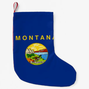 Weihnachts-Strümpfe mit der Fahne von Montana Kleiner Weihnachtsstrumpf