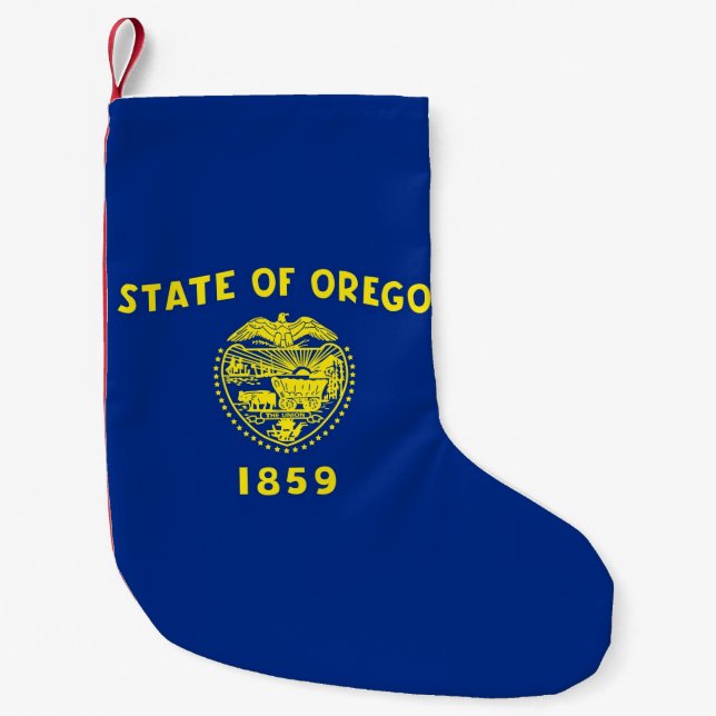 Weihnachts-Strümpfe mit der Fahne von Oregon Kleiner Weihnachtsstrumpf (Vorderseite)
