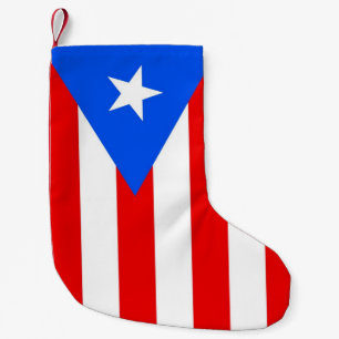 Weihnachts-Strümpfe mit der Fahne von Puerto Rico Kleiner Weihnachtsstrumpf