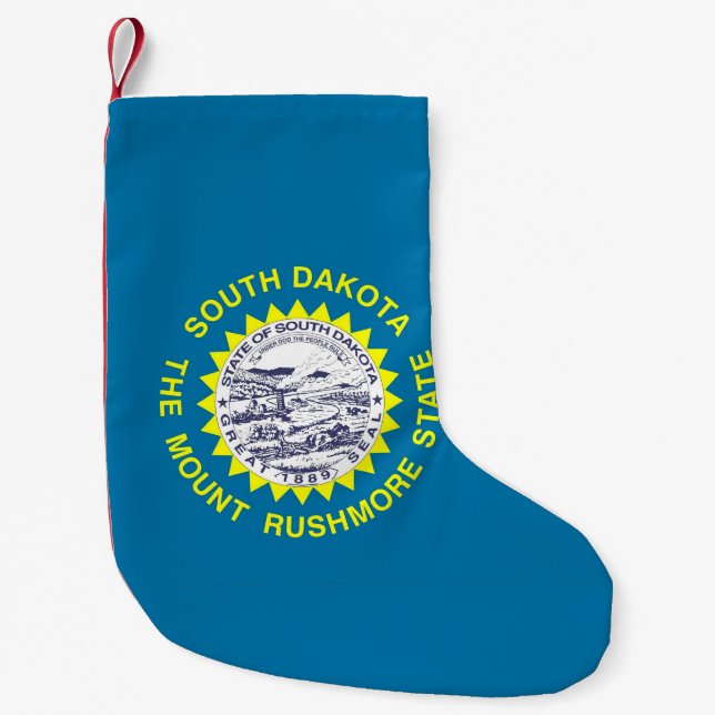 Weihnachts-Strümpfe mit der Fahne von South Dakota Kleiner Weihnachtsstrumpf (Vorderseite)
