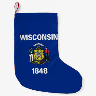 Weihnachts-Strümpfe mit der Fahne von Wisconsin Kleiner Weihnachtsstrumpf