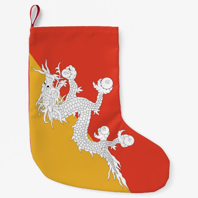 Weihnachts-Strümpfe mit der Flagge Bhutans Kleiner Weihnachtsstrumpf (Vorderseite)