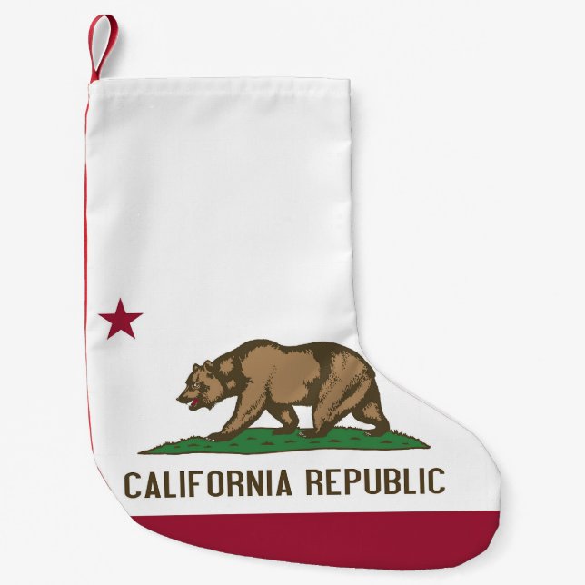 Weihnachts-Strümpfe mit der Flagge Kaliforniens, U Kleiner Weihnachtsstrumpf (Vorderseite)