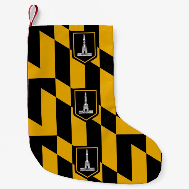 Weihnachts-Strümpfe mit der Flagge von Baltimore Kleiner Weihnachtsstrumpf (Vorderseite)