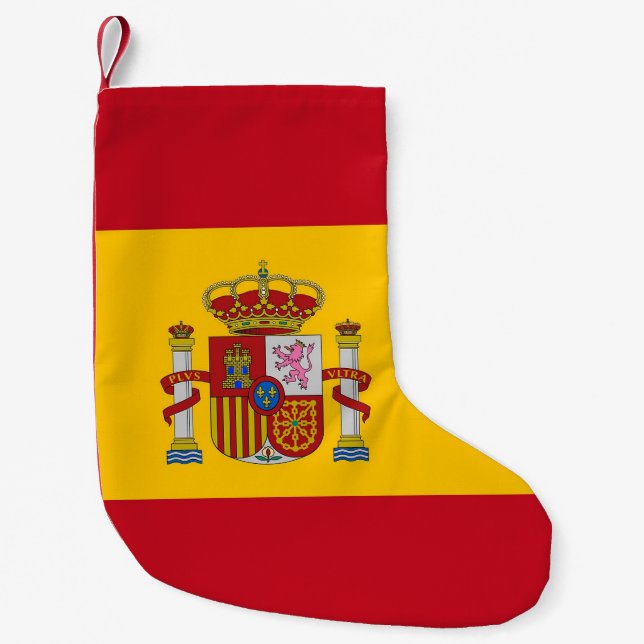 Weihnachts-Strümpfe mit der spanischen Flagge Kleiner Weihnachtsstrumpf (Vorderseite)