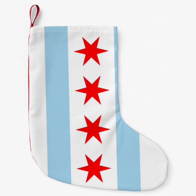 Weihnachts-Strümpfe mit Fahne in Chicago, USA Kleiner Weihnachtsstrumpf (Vorderseite)