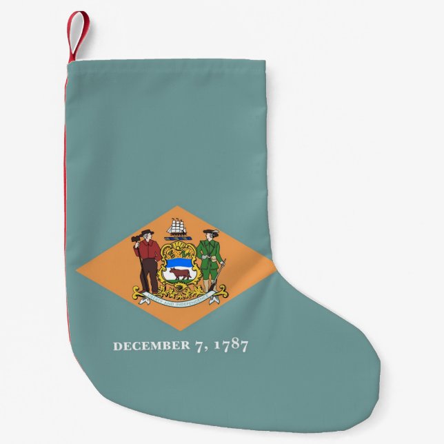 Weihnachts-Strümpfe mit Flag Delaware, USA Kleiner Weihnachtsstrumpf (Vorderseite)