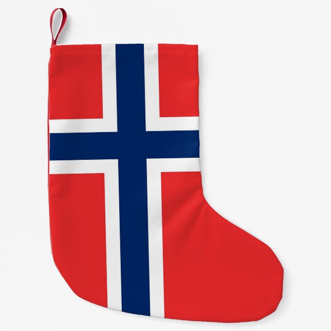 Weihnachts-Strümpfe mit norwegischer Flagge Kleiner Weihnachtsstrumpf (Vorderseite)