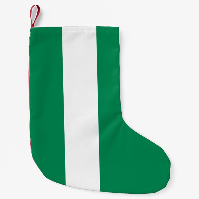 Weihnachts-Strümpfe unter der Flagge Nigerias Kleiner Weihnachtsstrumpf (Vorderseite)