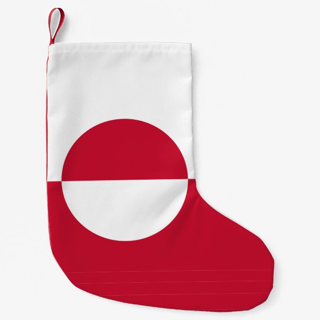 Weihnachts-Strümpfe unter grönländischer Flagge Kleiner Weihnachtsstrumpf (Vorderseite)