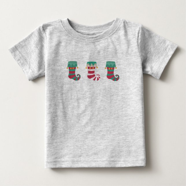 Weihnachts-Strümpfe Wraparound Baby T-shirt (Vorderseite)
