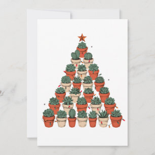 Weihnachts-Sukkulenten-Kaktus-Baumform-Xmas-Lichte Einladung