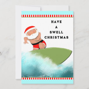 Weihnachts-Surfen Feiertagskarte