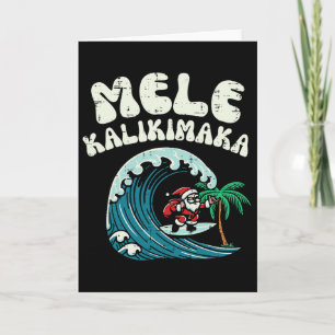 Weihnachts-Surfing-Santa Mele Kalikimaka Xmas Männ Karte
