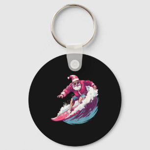 Weihnachts-Surfing-Santa-Surfboarder-Surf-Liebhabe Schlüsselanhänger
