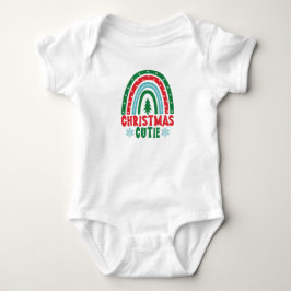 Weihnachts-Süsse Baby Bodysuit Festlicher Regenbog Baby Strampler