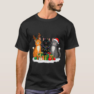 Weihnachts süße Katzen & Kätzchen mit Santa Hut, T-Shirt