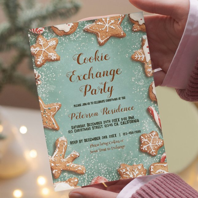 Weihnachts-Süßigkeiten und Cookies Tauschen Party Einladung (Von Creator hochgeladen)