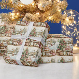 Weihnachts Süßigkeiten und Kekse, Weihnachtsbaum Geschenkpapier