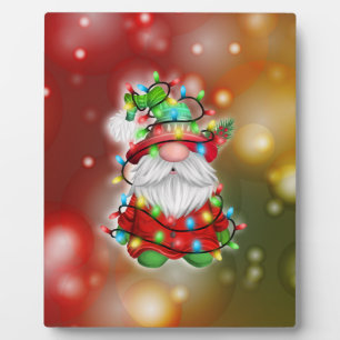 Weihnachts-Sweater Gnome Holiday Lights Tangle Fotoplatte