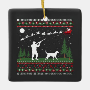 Weihnachts-Sweater Jagdsaison Weihnachten Keramikornament