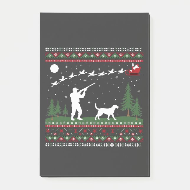 Weihnachts-Sweater Jagdsaison Weihnachten Post-it Klebezettel (Vorderseite)