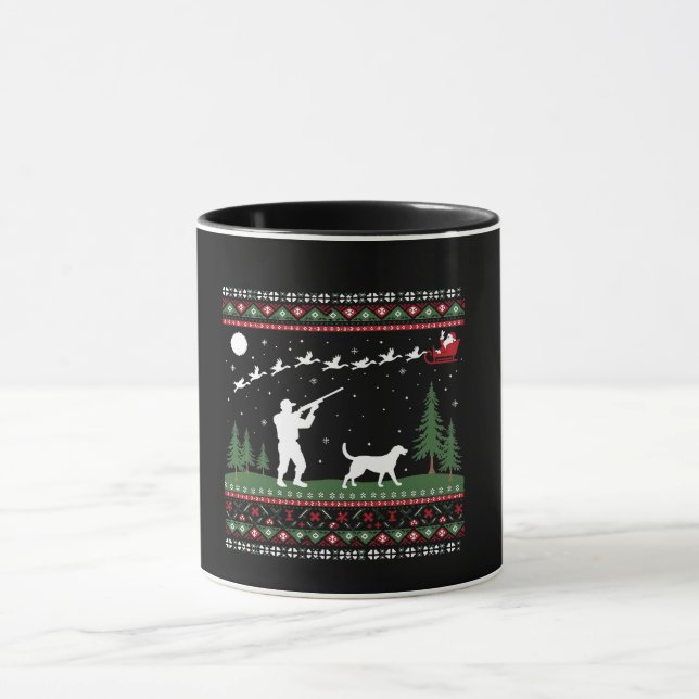 Weihnachts-Sweater Jagdsaison Weihnachten Tasse (Zentrum)
