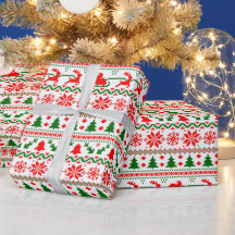 Weihnachts-Sweater-Schneeflocken Rentierbaum